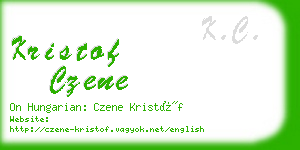 kristof czene business card